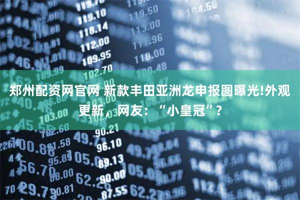 郑州配资网官网 新款丰田亚洲龙申报图曝光!外观更新，网友：“小皇冠”?